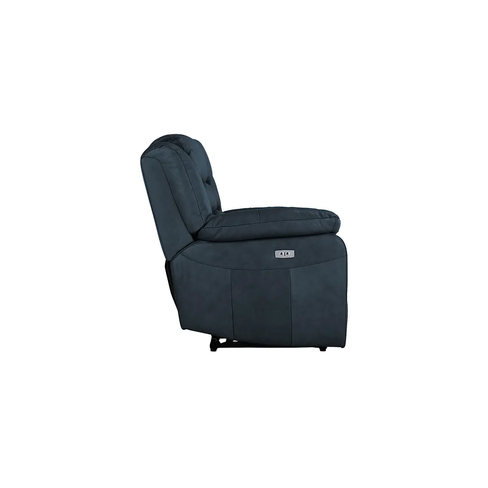 MARLOW 2 Seater Electric Recliner Sofa Blue Leather - Image 8