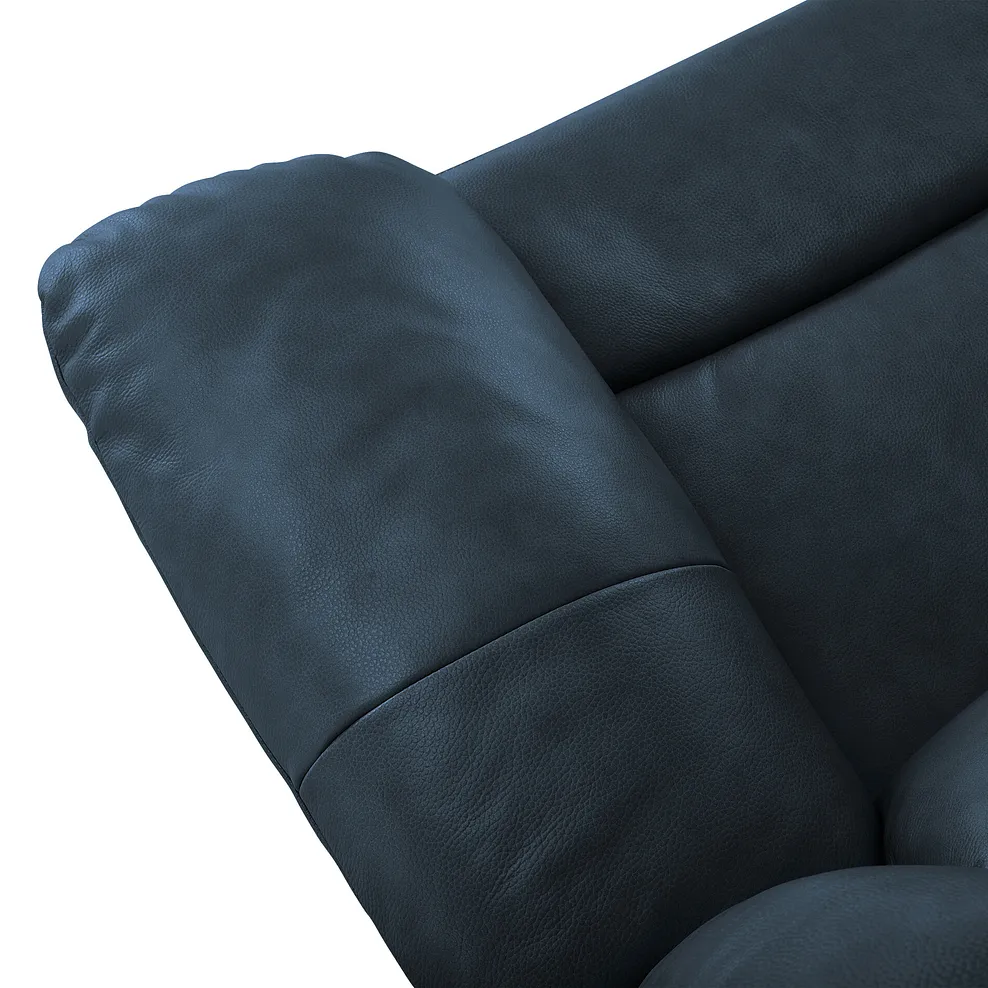 MARLOW 2 Seater Electric Recliner Sofa Blue Leather - Image 11