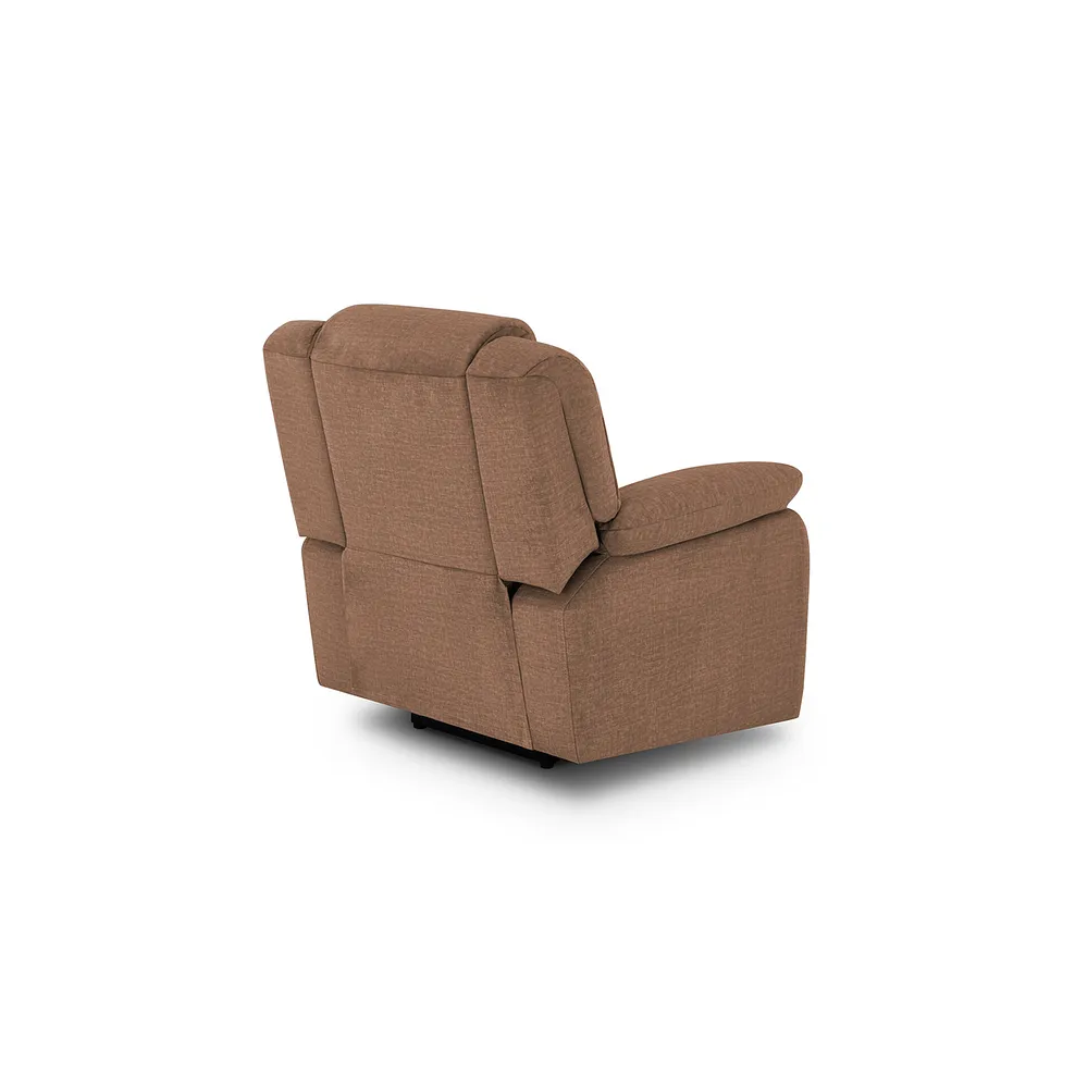 MARLOW Armchair Plush Brown Fabric - Image 4