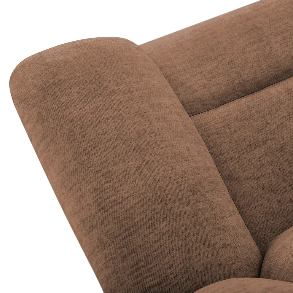 MARLOW Armchair Plush Brown Fabric - Image 6