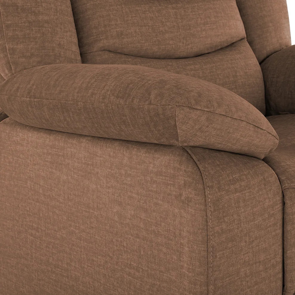 MARLOW Armchair Plush Brown Fabric - Image 7