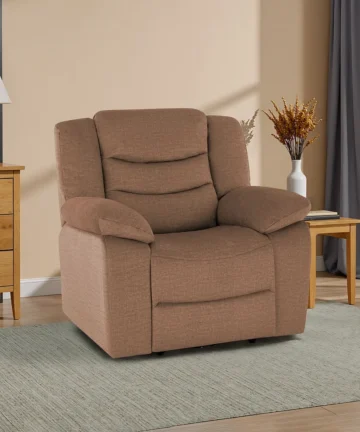 MARLOW Armchair Plush Brown Fabric