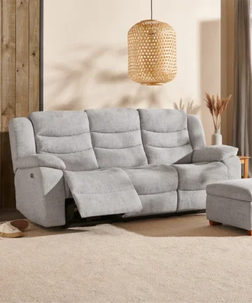 MARLOW 3 Seater Electric Recliner Sofa Keswick Dove Fabric