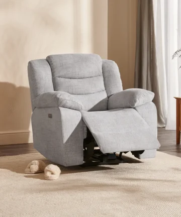 MARLOW Electric Recliner Armchair Keswick Dove Fabric
