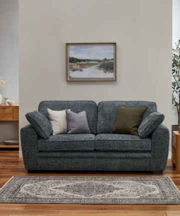 MELBOURNE 3 Seater Sofa Slate Fabric