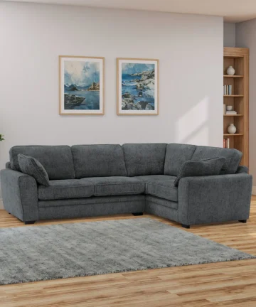 MELBOURNE Corner Sofa Left Hand Slate Fabric