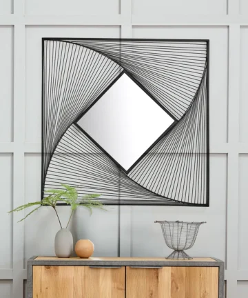 SKYLAR WALL MIRROR Metal - Black