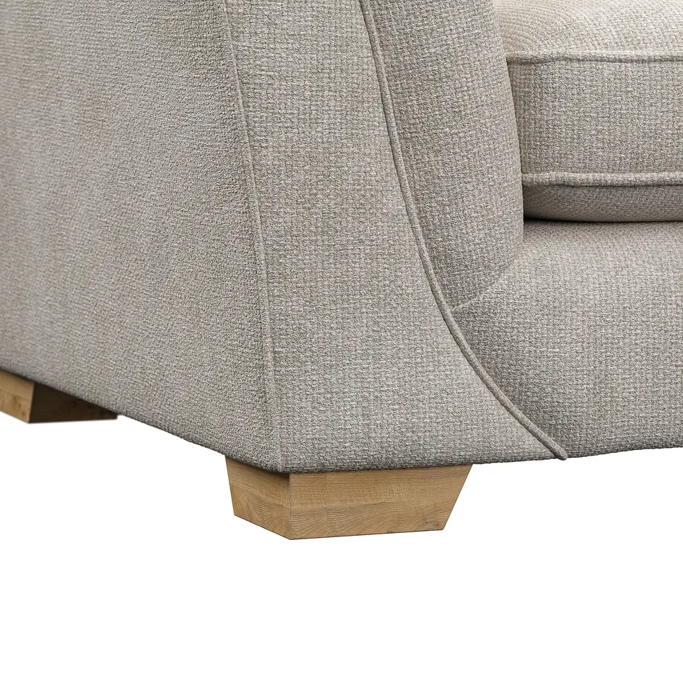MILLDALE 3 Seater Pillow Back Sofa Ivory Fabric - Image 9