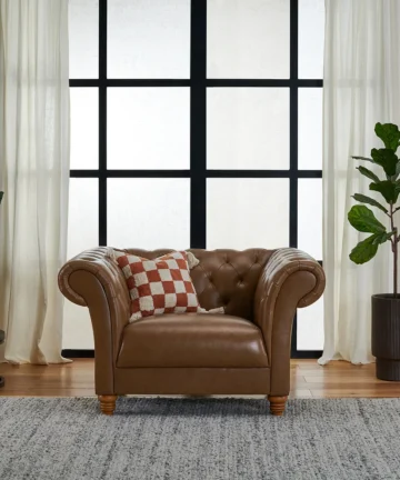 MONTGOMERY Armchair Camel Leather