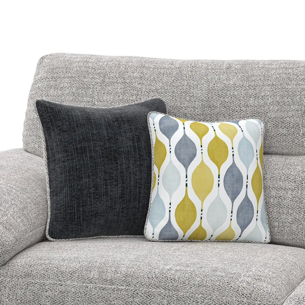 MORGAN 3 Seater Right Hand Chaise Sofa Santos Silver Fabric - Image 7