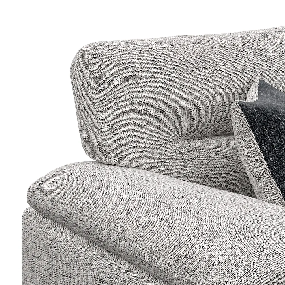MORGAN 3 Seater Right Hand Chaise Sofa Santos Silver Fabric - Image 9