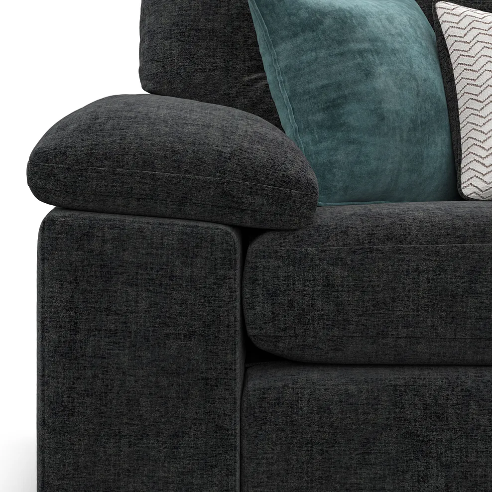 MORGAN Modular 4 Seat Left Hand Corner Sofa Cupid Charcoal Fabric - Image 6