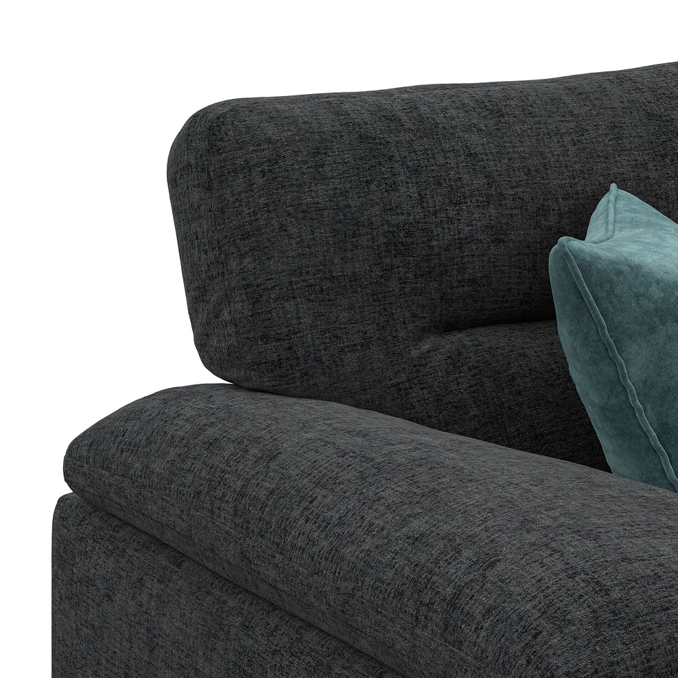 MORGAN Modular 4 Seat Left Hand Corner Sofa Cupid Charcoal Fabric - Image 8