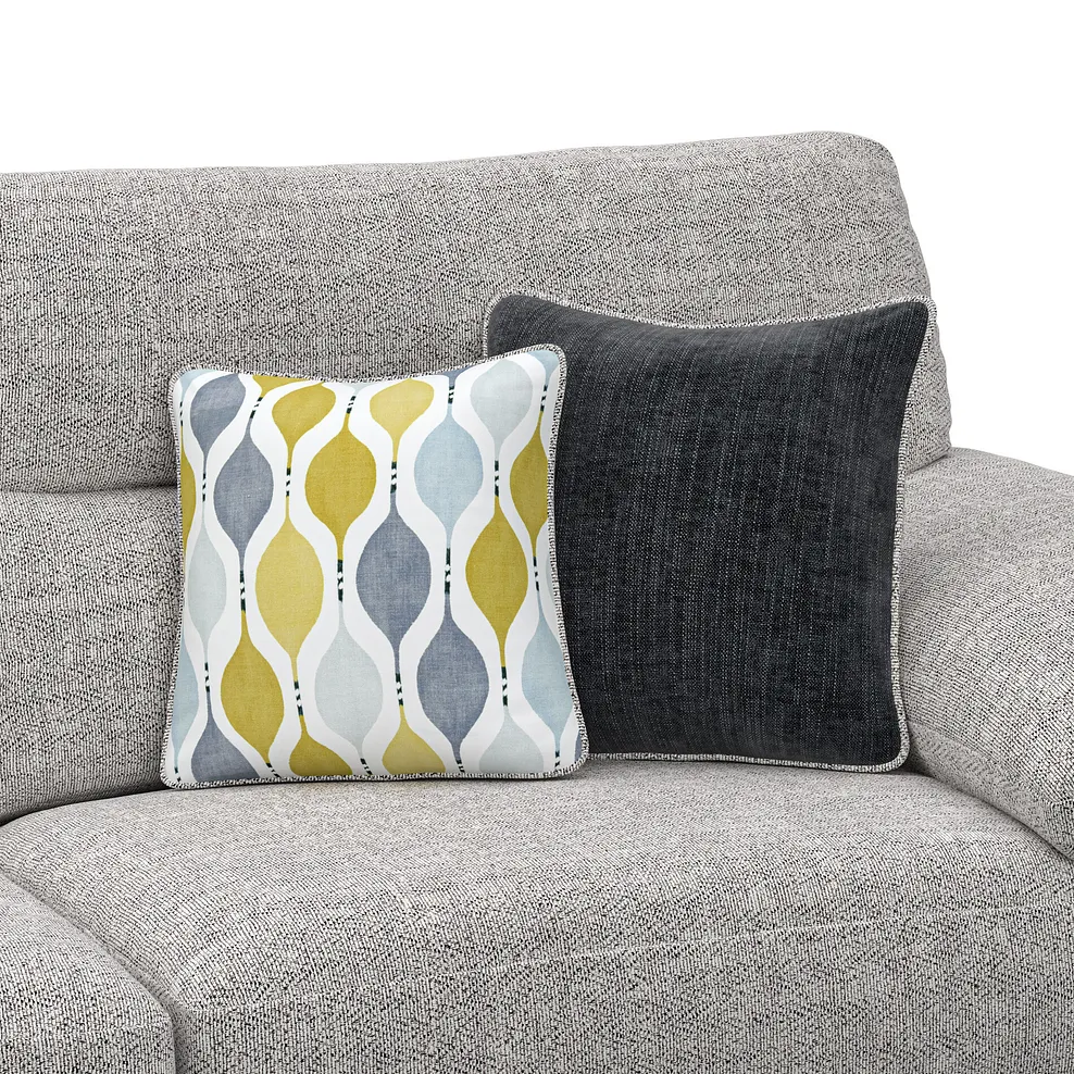 MORGAN Modular 4 Seat Right Hand Corner Sofa Santos Silver Fabric - Image 7