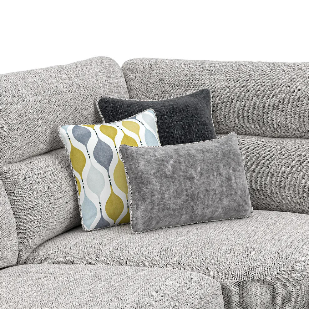MORGAN Modular 4 Seat Right Hand Corner Sofa Santos Silver Fabric - Image 8