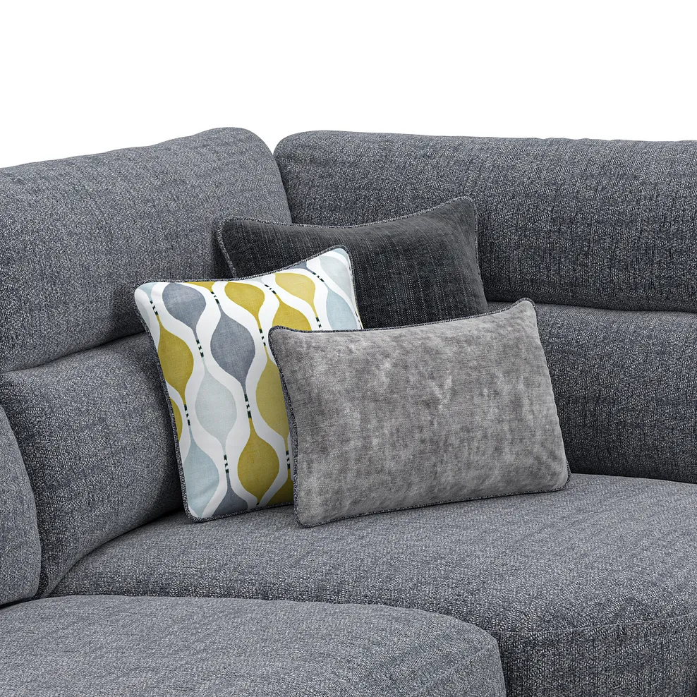 MORGAN Modular 3 Seat Left Hand Corner Sofa Santos Grey Fabric - Image 9