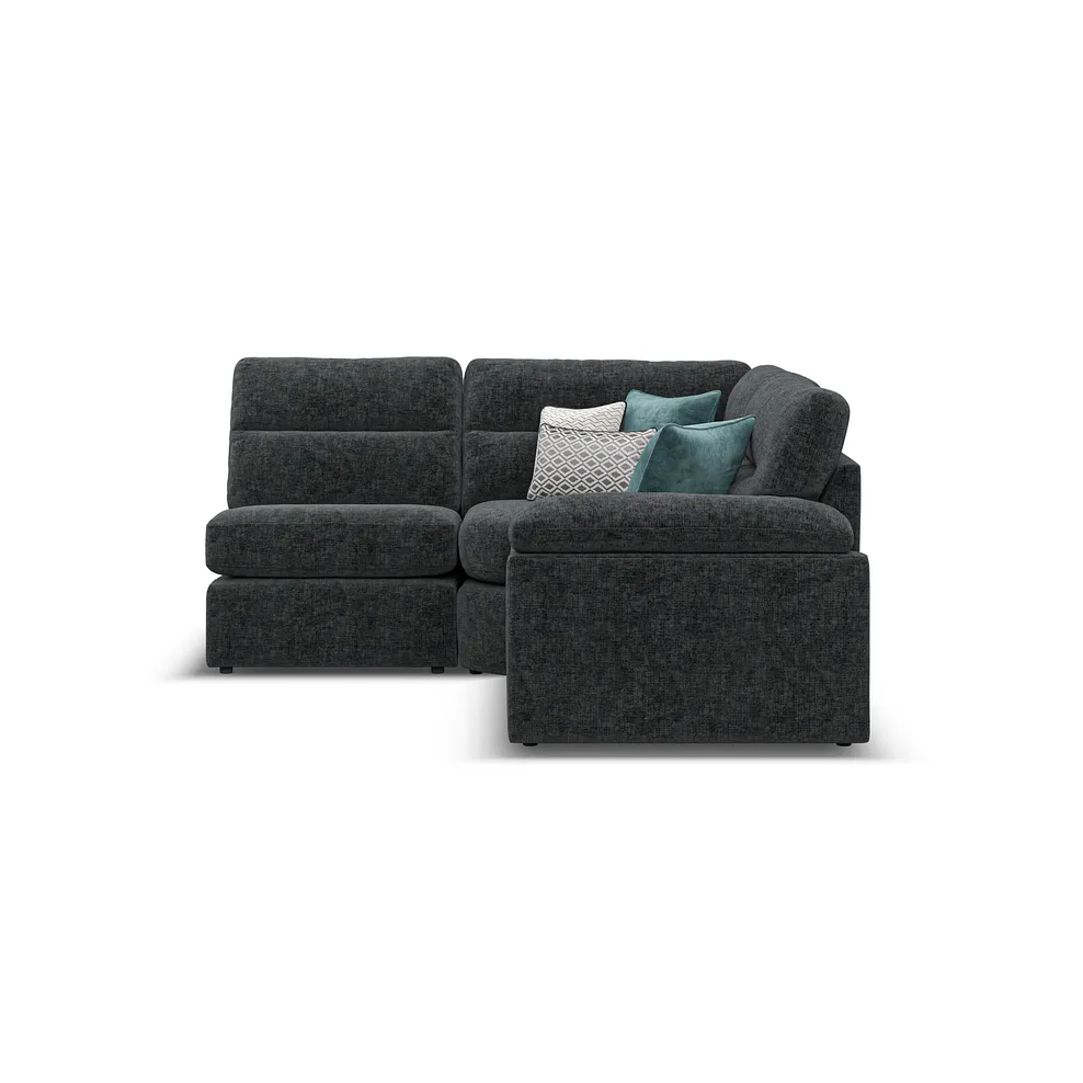 MORGAN Modular 3 Seat Right Hand Corner Sofa Cupid Charcoal Fabric