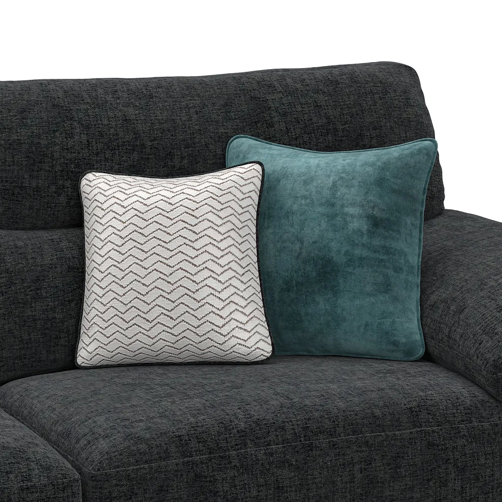 MORGAN Modular 3 Seat Right Hand Corner Sofa Cupid Charcoal Fabric - Image 7