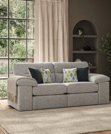 MORGAN Modular 2 Seat Sofa Santos Silver Fabric