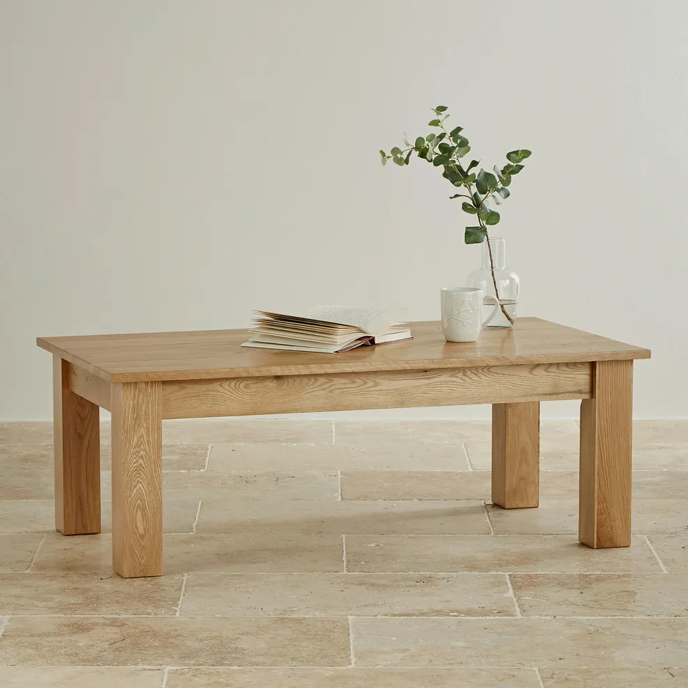 MINIMALIST Coffee Table Natural Solid Oak - Image 3