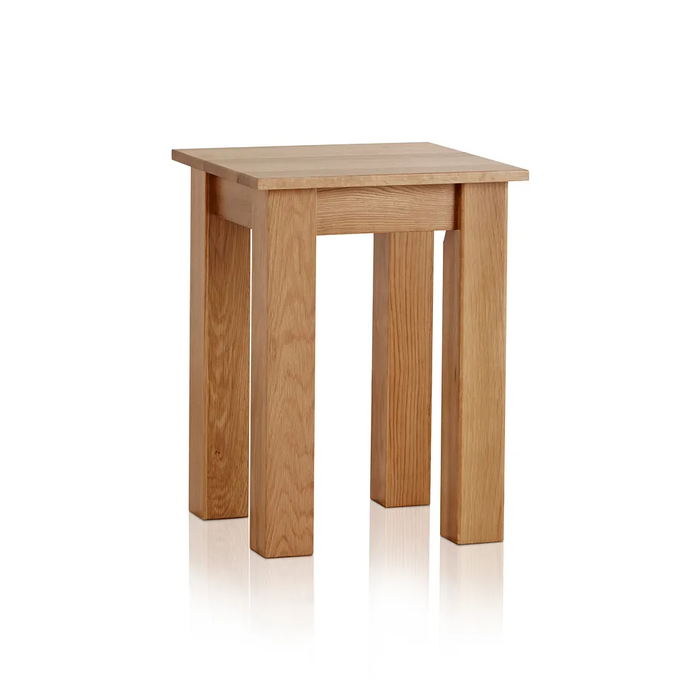 MINIMALIST Side Table Natural Solid Oak - Image 2
