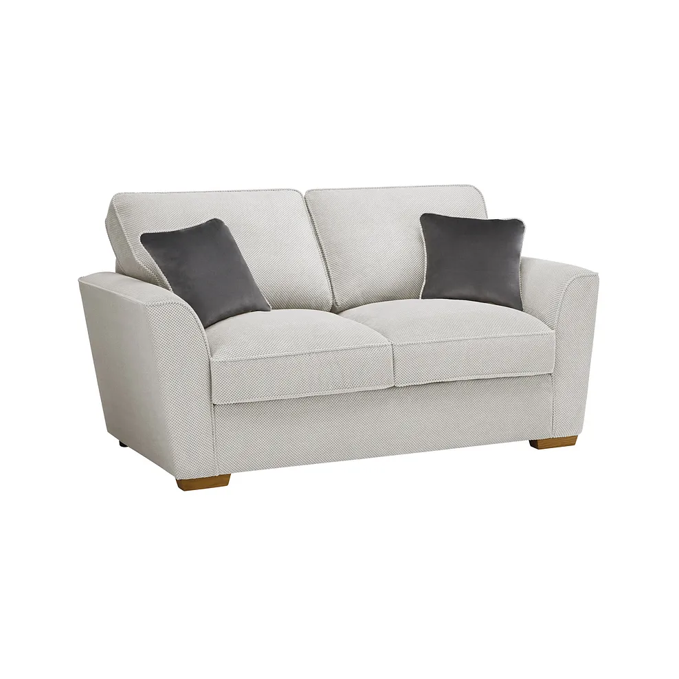 NEBRASKA 2 Seater Deluxe Sofa Bed Silver Fabric - Image 3
