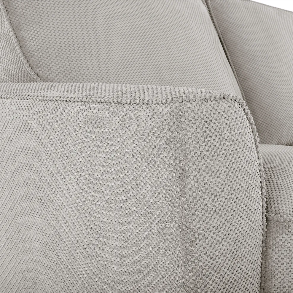 NEBRASKA 2 Seater Deluxe Sofa Bed Silver Fabric - Image 6