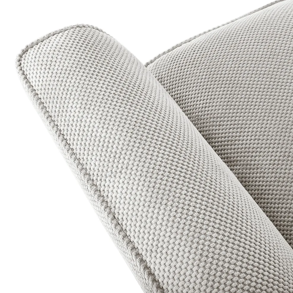 NEBRASKA 2 Seater Deluxe Sofa Bed Silver Fabric - Image 5