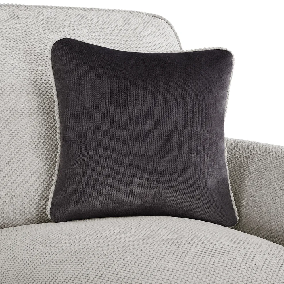 NEBRASKA 2 Seater Deluxe Sofa Bed Silver Fabric - Image 7