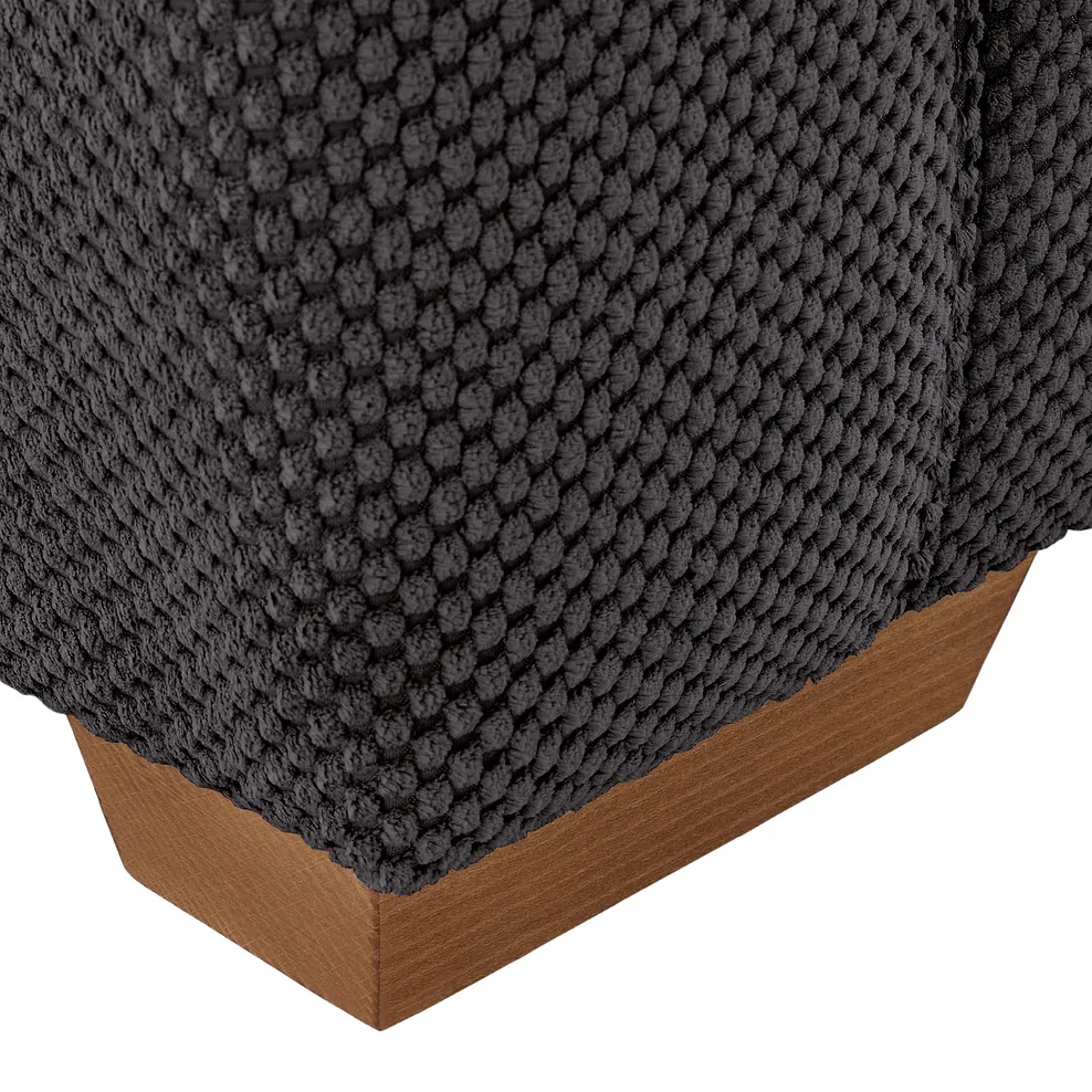 NEBRASKA 3 Seater Sofa Charcoal Fabric - Image 3