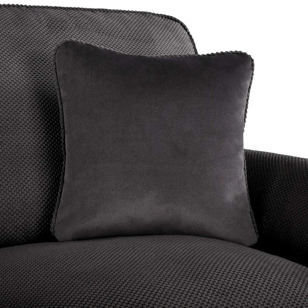 NEBRASKA 3 Seater Sofa Charcoal Fabric - Image 6
