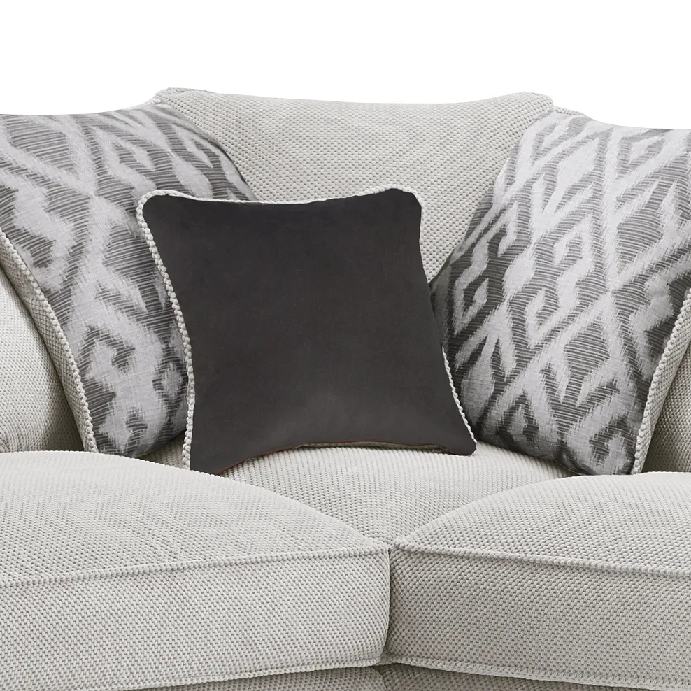 NEBRASKA Corner Pillow Back Sofa Left Hand Silver Fabric - Image 5