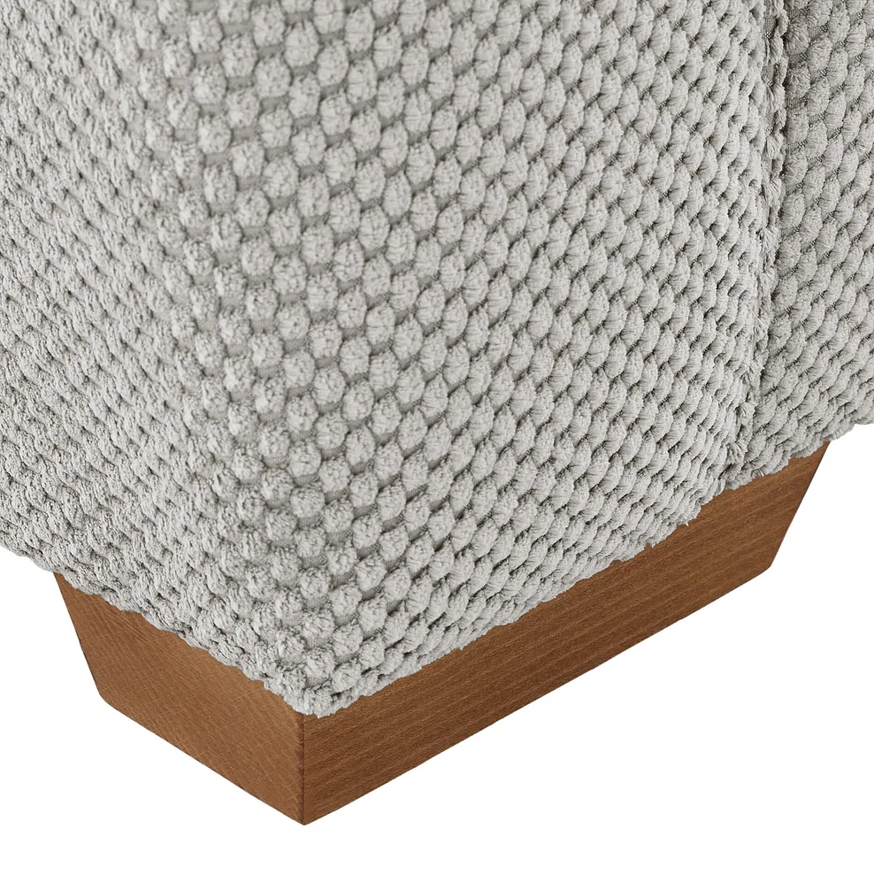 NEBRASKA Corner Pillow Back Sofa Left Hand Silver Fabric - Image 6