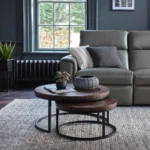 DETROIT Nest of Tables Solid Hardwood & Metal