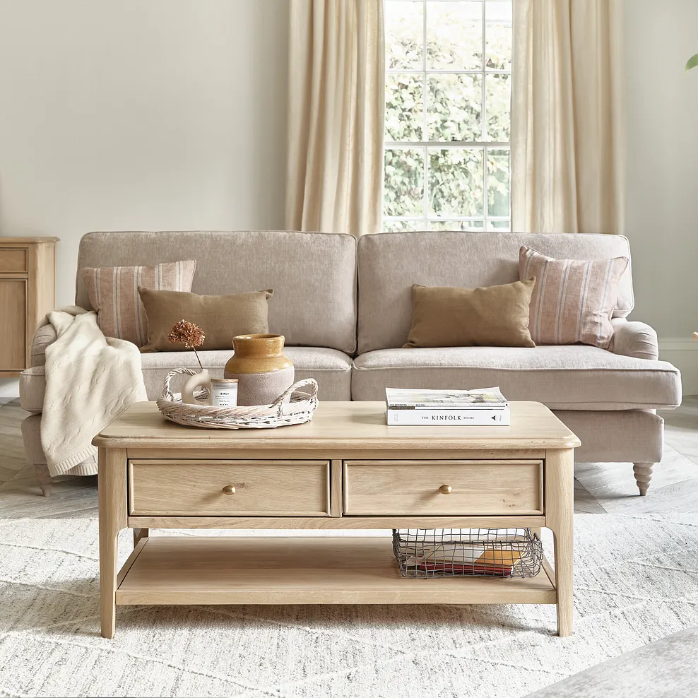 NEWTON Coffee Table Light Natural Solid Oak - Image 3