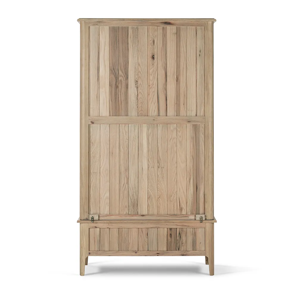 NEWTON Double Wardrobe Light Natural Solid Oak - Image 7