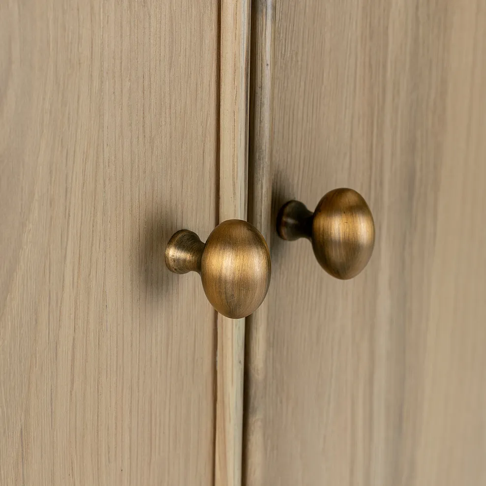 NEWTON Double Wardrobe Light Natural Solid Oak - Image 13