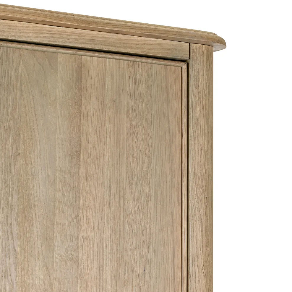 NEWTON Double Wardrobe Light Natural Solid Oak - Image 9