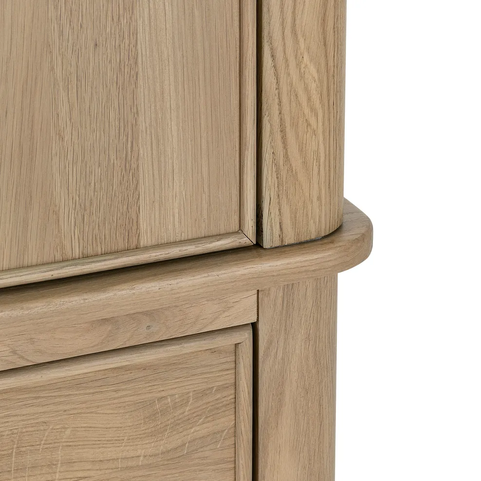 NEWTON Double Wardrobe Light Natural Solid Oak - Image 10