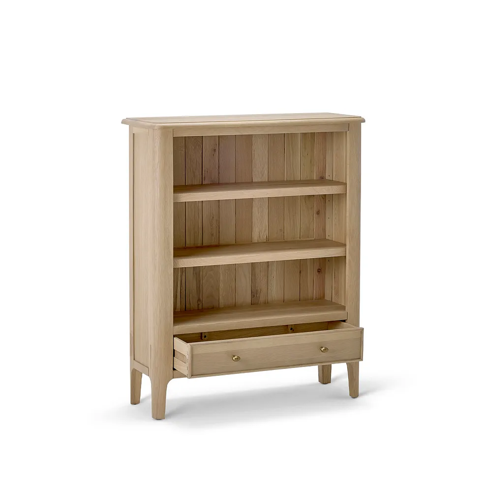 NEWTON Small Bookcase Light Natural Solid Oak - Image 3