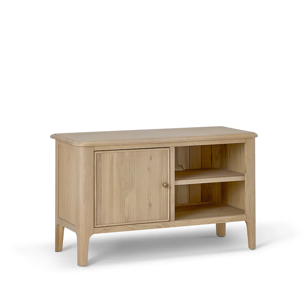 NEWTON Small TV Unit Light Natural Solid Oak - Image 2