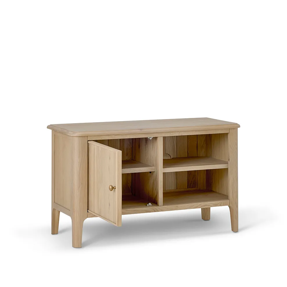 NEWTON Small TV Unit Light Natural Solid Oak - Image 3