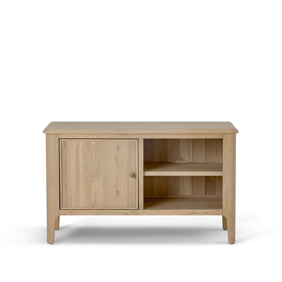 NEWTON Small TV Unit Light Natural Solid Oak - Image 4