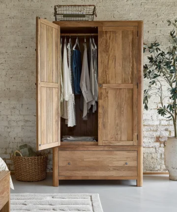 NOAH Double Wardrobe Solid Mango Wood