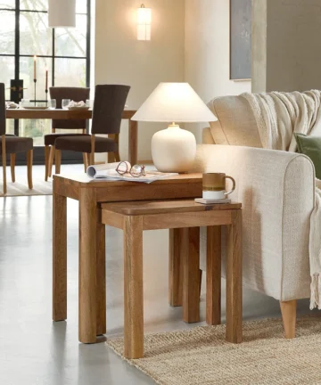 NOAH Nest of 2 Tables Solid Mango Wood