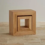 OAKDALE Nest of Tables Natural Solid Oak