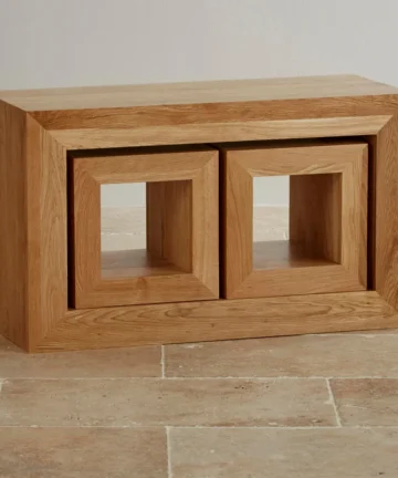 OAKDALE Nest of Tables Natural Solid Oak