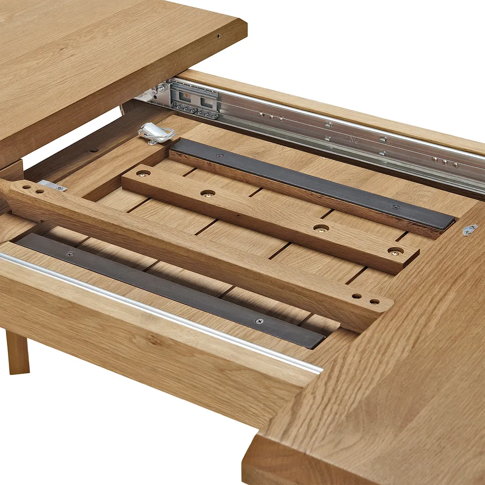 OAKLEE Extending Dining Table with 6 Chairs Natural Oak - Image 4