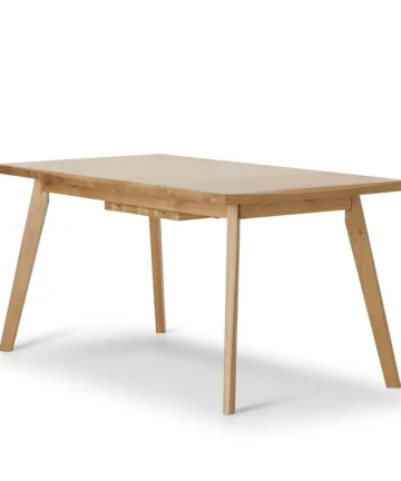 OAKLEE Extending Dining Set with 2 Benches Natural Oak