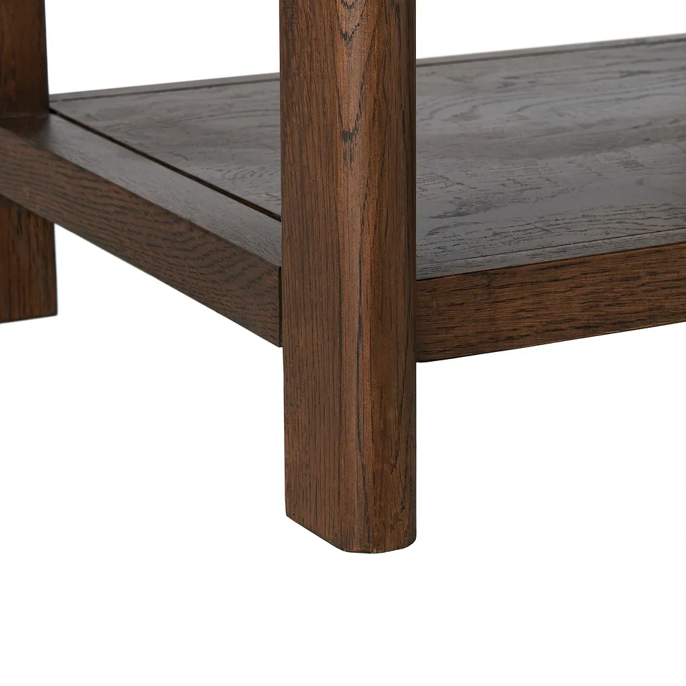 OLIVER Side Table Dark Oak & Black Marble - Image 7
